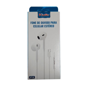 FONE DE OUVIDO ESTÉREO IP16 BRANCO