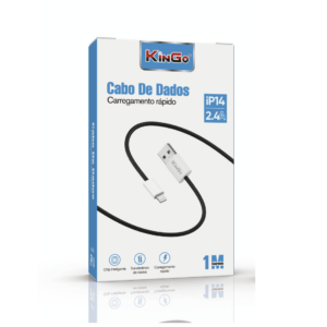 CABO DE DADOS TRANÇADO 1 METRO IPHONE 14 2.4A