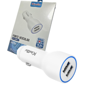 KIT CARREGADOR VEICULAR C301 DUAL USB15.5W
